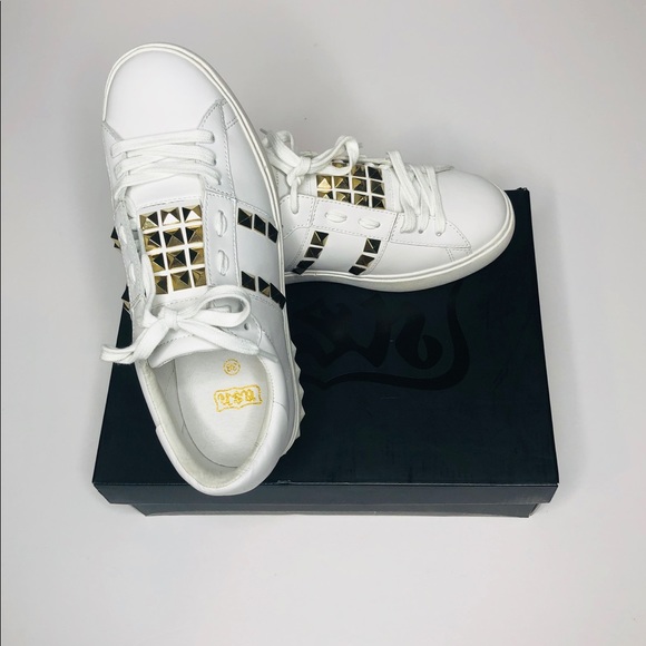 Ash Shoes - NWT Ash White Leather Studded Party Sneakers 38